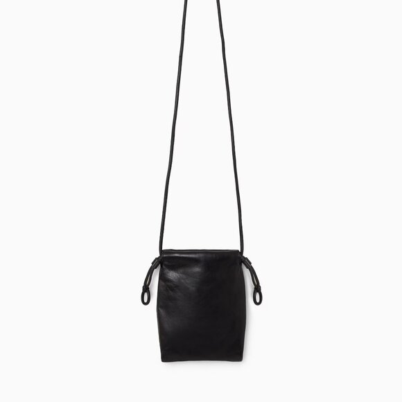 🆕 Cos CAVATELLI DRAWSTRING POUCH - LEATHER - Picture 1 of 5